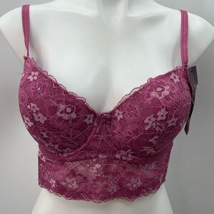 Adored by Adore me longline underwire mauve lace bra 38D